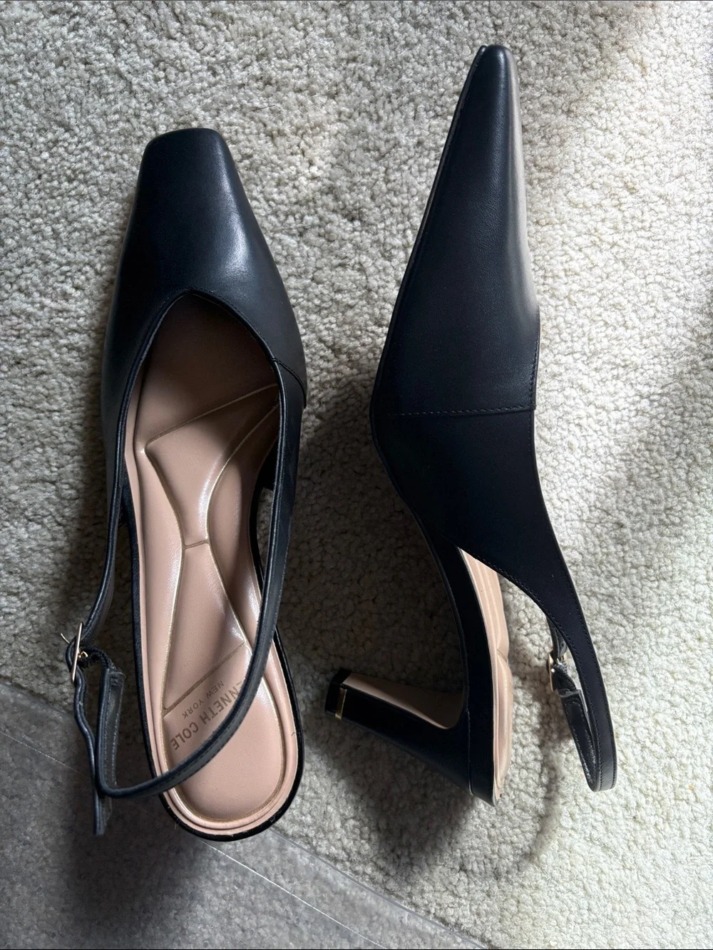 Kenneth Cole Black Slingback Heels-Size 9.5